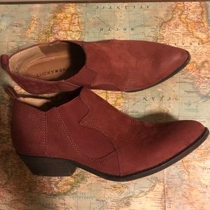Red Lucky Brand Ankle Boots